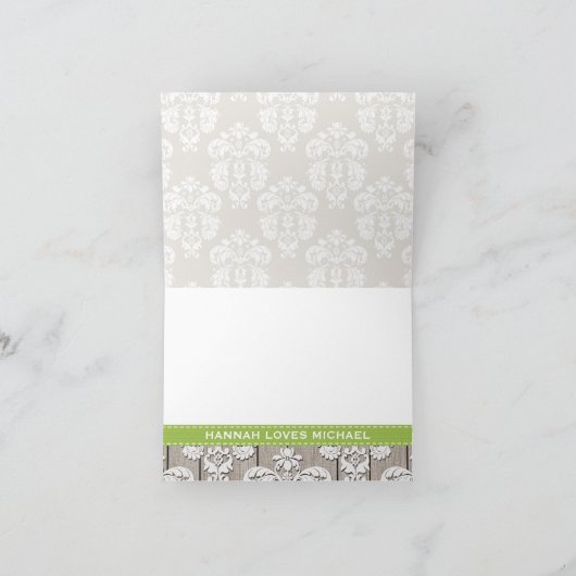 グリーンアジモノグラムのャングアメイソンジャーありがとう サンキューカード (内部)