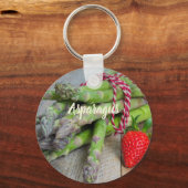 グリーンアスパラガスとイチゴ キーホルダー (正面)