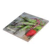 グリーンアスパラガスとイチゴ タイル (側面)