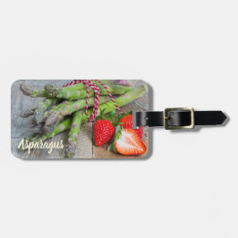 グリーンアスパラガスとイチゴ ラゲッジタグ