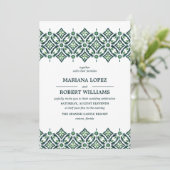 グリーンアズレジョ |スペインのタイルレース結婚の 招待状 (スタンド正面)