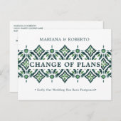 グリーンアズレジョ |計画スペインののタイルのレース変更 案内ポストカード (正面/裏面)