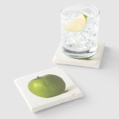 グリーンアップルのコースタコン ストーンコースター (横)