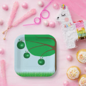 グリーンアップルの木 ペーパープレート (パーティー)