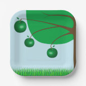 グリーンアップルの木 ペーパープレート (正面)