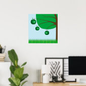 グリーンアップルの木 ポスター (ホームオフィス)