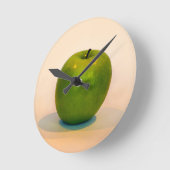 グリーンアップルトリオ ラウンド壁時計 (傾斜)