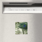 グリーンアップルピーコックのシルライフ日付を保存 マグネット (インサイチュ (食洗機))