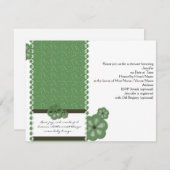 グリーンアップルブロッサムベビーシャワー招待状 招待状 (正面/裏面)