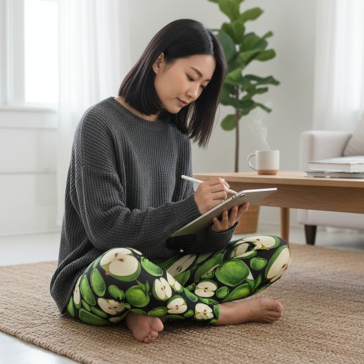 グリーンアップルプリントレギンス レギンス