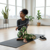 グリーンアップルプリントレギンス レギンス