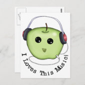 グリーンアップルヘッドフォン ポストカード (正面/裏面)