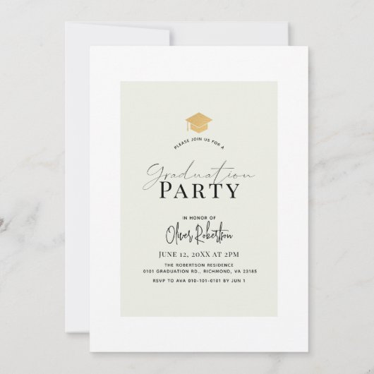 グリーンアップルボーイ幼稚園写真卒業 招待状 (裏面)