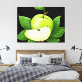 グリーンアップル キャンバスプリント (インサイチュ (寝室))