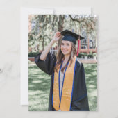 グリーンアップル フローラル 教師 卒業 招待状 (裏面)