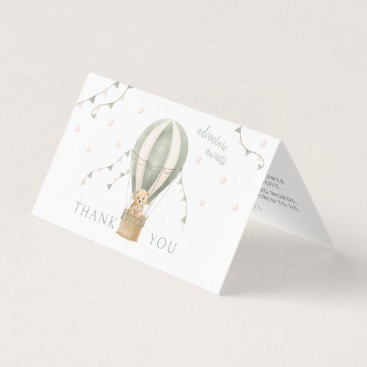 グリーンアドベンチャー赤ちゃんシャワー折りたたみ感謝 (正面)