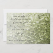 グリーンアナベルアジサイフローラブライダルシャワー 招待状 (正面)