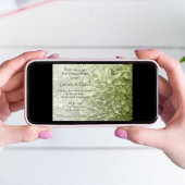 グリーンアナベルアジサイ結婚ポスブランチ 招待状