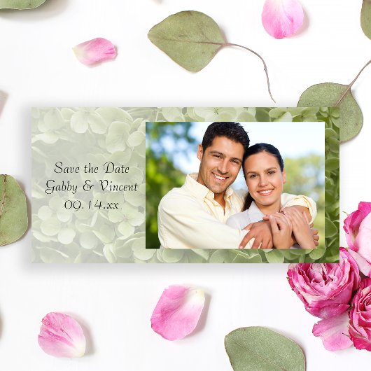 グリーンアナベルアジサイ結婚式の日付を保存 セーブザデート