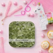 グリーンアナベルアジサイ結婚花 ペーパープレート (パーティー)