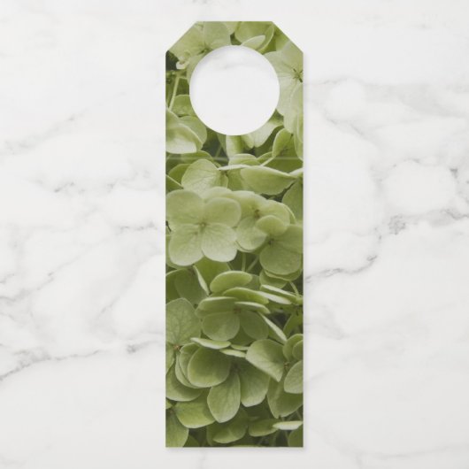 グリーンアナベルアジサイ結婚花 ボトルネックタグ (裏面)