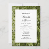 グリーンアナベルアジサイ結婚花 招待状 (正面)