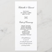 グリーンアナベルアジサイ花結婚式 プログラム (裏面)