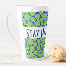 グリーンアニマルプリント パーソナライズされた カフェラテマグ