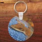 グリーンアノールリザード キーホルダー (正面)