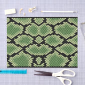 グリーンアフリカ野生動物ヘビ動物プリントパターン 薄葉紙 (クラフト)