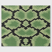 グリーンアフリカ野生生物のヘビアニマルプリントパターン ラッピングペーパー (フラット)