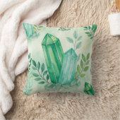 グリーンアベンチュリンと離れデザインアクセント枕 クッション (ブランケット)