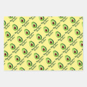 グリーンアボカドクリスマスラッピング紙シート ラッピングペーパーシート (正面2)