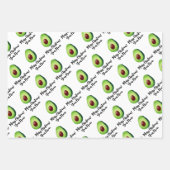 グリーンアボカドクリスマスラッピング紙シート ラッピングペーパーシート (正面)