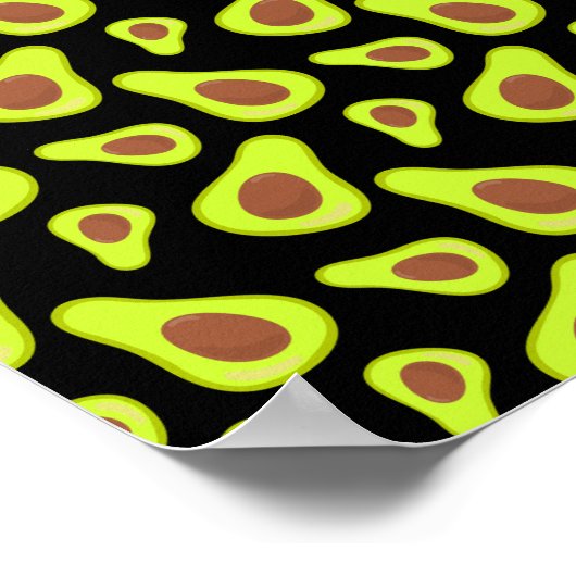 グリーンアボカドスベジタブル愛好家ベジヘルシーフード ポスター (角)