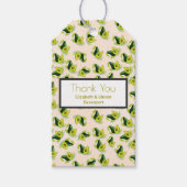 グリーンアボカドス水の色のパターンありがとう ギフトタグ (正面)