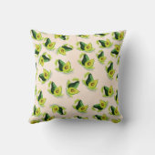 グリーンアボカドス水彩模様 クッション (裏面)