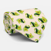 グリーンアボカドス水彩模様 ネクタイ (ロール)