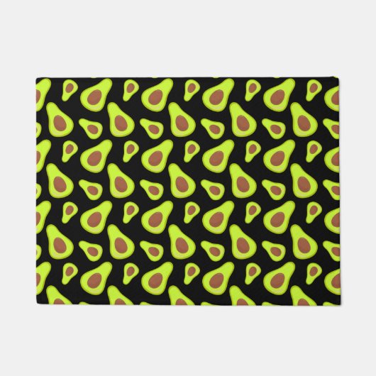 グリーンアボカド 野菜好き ベジタリアンフード 健康食品 ドアマット (正面)