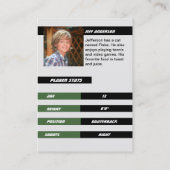 グリーンアメフト取引カー子供へド コーリングカード (裏面)