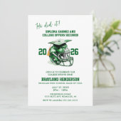 グリーンアメリカンフットボール卒業パーティー 招待状 (スタンド正面)