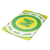 グリーンアリゲータークロコダイルゲーターイニシャル バスマット (アングル)