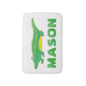 グリーンアリゲータークロコダニワゲーター動物 バスマット (正面縦)