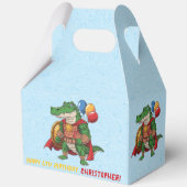 グリーンアリゲータースーパーヒーローバースデーパーティー フェイバーボックス (正面)