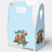 グリーンアリゲータースーパーヒーローバースデーパーティー フェイバーボックス (見開き)