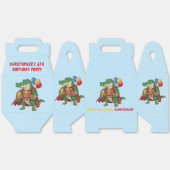 グリーンアリゲータースーパーヒーローバースデーパーティー フェイバーボックス (見開き)