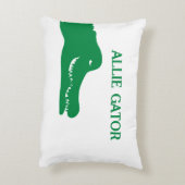 グリーンアリゲーター装飾用クッション アクセントクッション (裏面(縦))