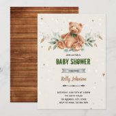 グリーンアリーナベアシャワーバースデー招待状 招待状 (正面/裏面)