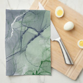 グリーンアルコールインク キッチンタオル (四つ折り)