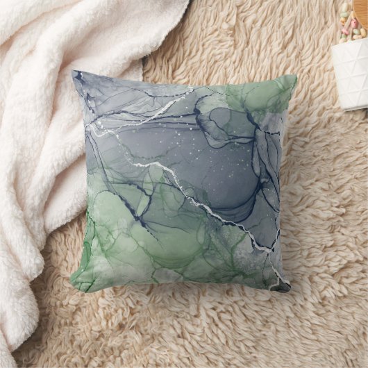 グリーンアルコールインク クッション (ブランケット)